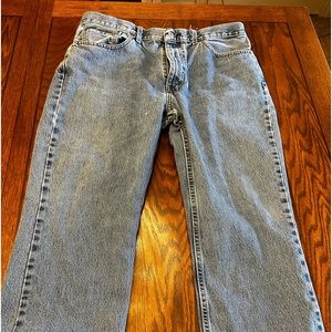Levi 516 jeans, nice worn condition.